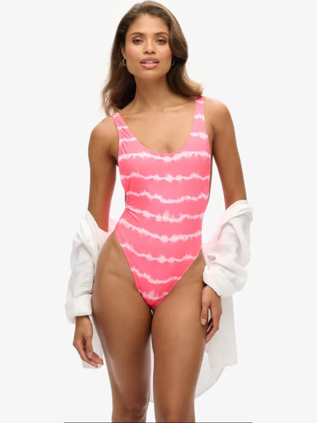 Superdry Tie-dye badpak - Dames - Badpakken Tie Dye Pink