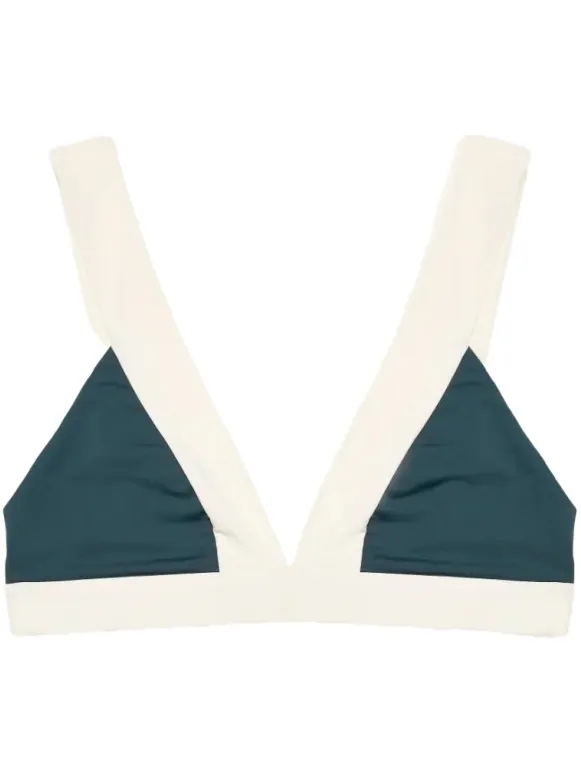 MYMARINI Women's Top - Bikinitop, wit/blauw