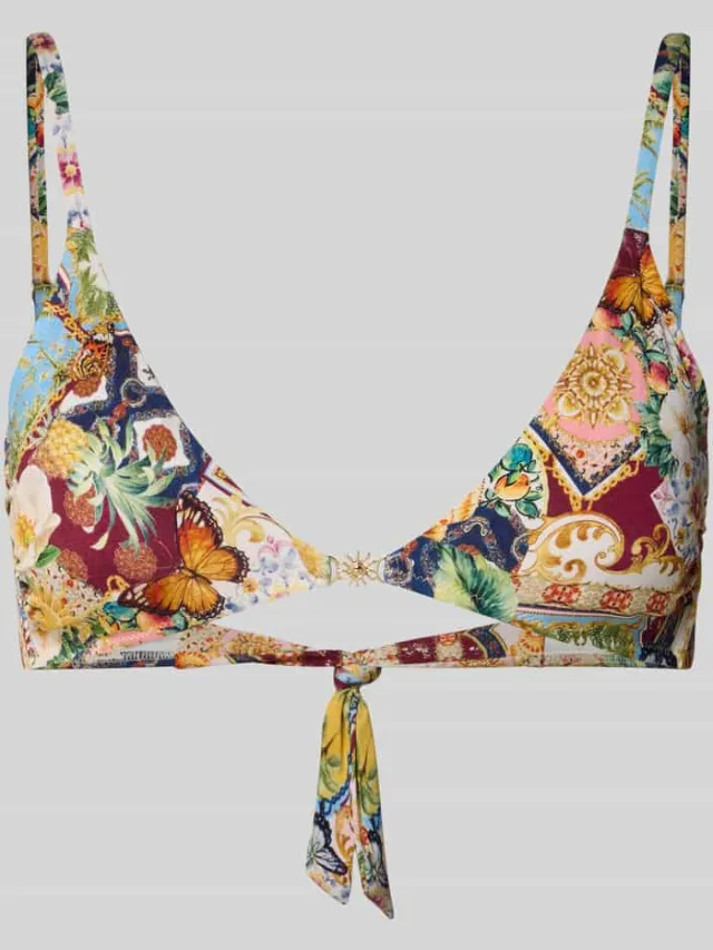 WATERCULT Bikinitop met vetersluiting aan de achterkant Beige