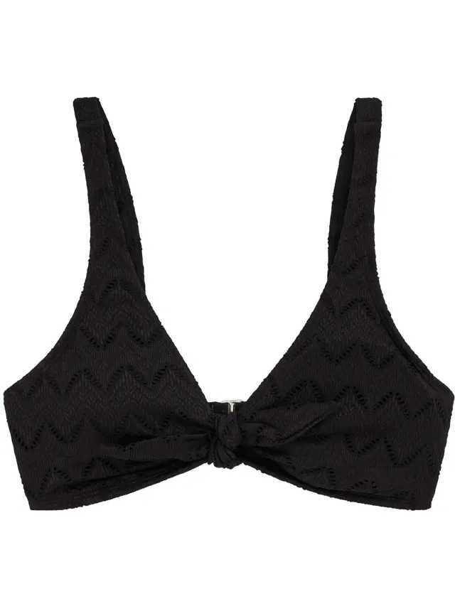 WE Fashion Dames bikinitop met embroideries Black