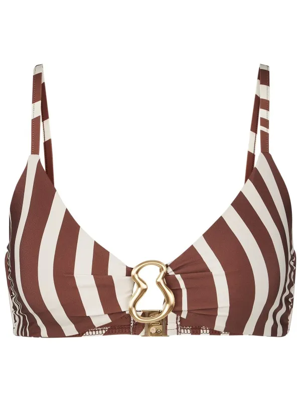 Seafolly Women's Coastline Ring Front Bralette - Bikinitop, wit