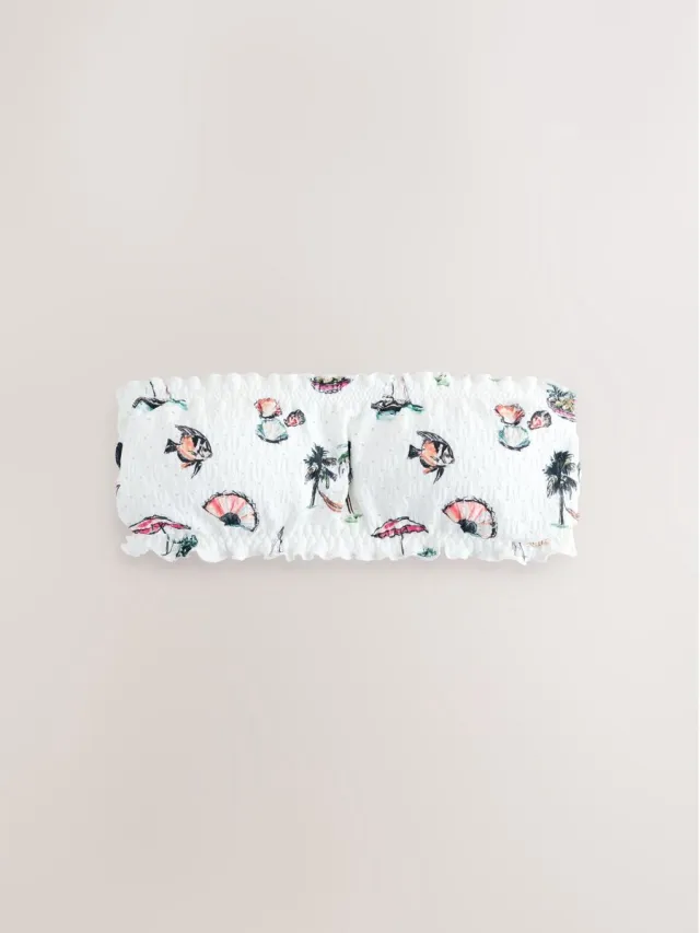 Next Dames - Bandeau-bikinibovenstuk - Wit White Conversational Broderie