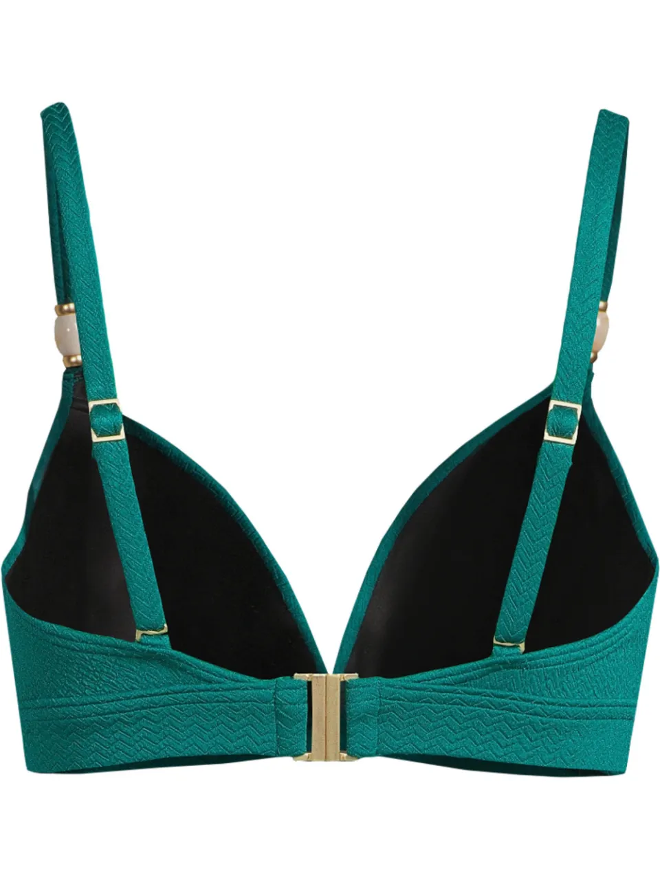 BEACHWAVE voorgevormde beugel bikinitop met textuur groen, foto 4