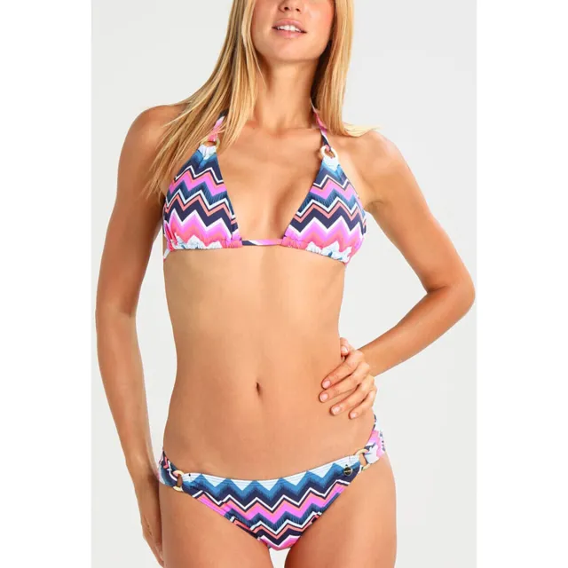 Lascana Zigzag driehoekig bikinitopje roze Multicolour