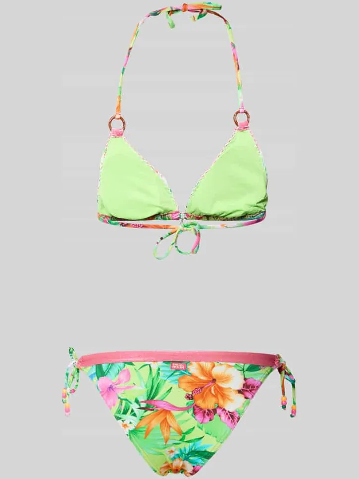 Banana Moon Bikini met label-details model 'LINDOSTORA PALMBAY' groen, foto 2