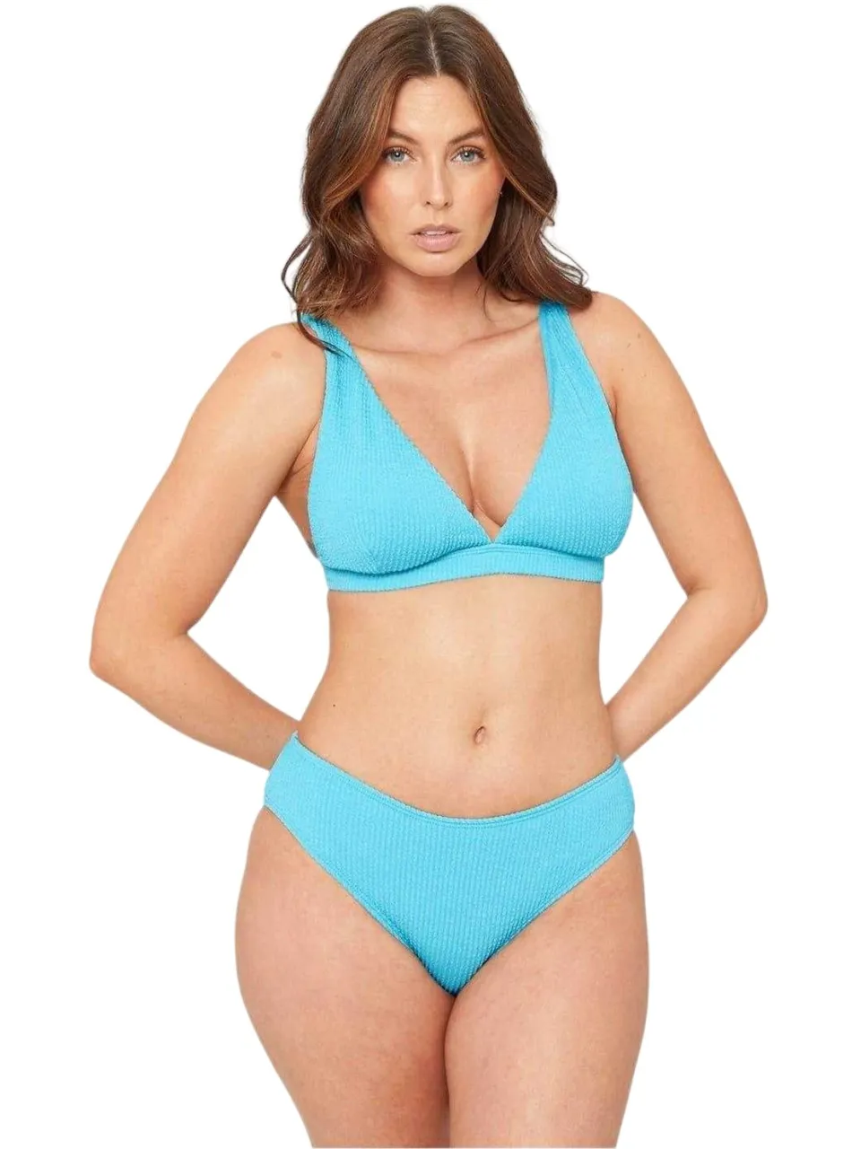 Be You Dames/dames Bikinibroekje met structuur (Aqua), foto 2