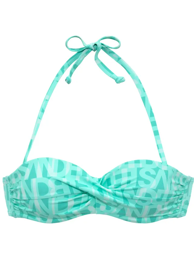 Bandeau bikinitop met beugel mint