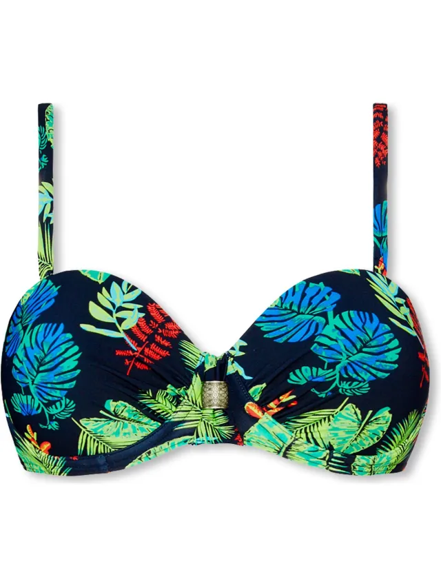 Beachlife Bikinitopje - Remy-Ann Falling leaves Groen