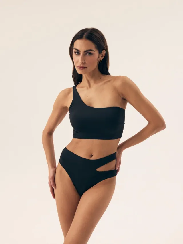 ESOTIQ Firenze - Bikinitop - Zwart - Eén schouder
