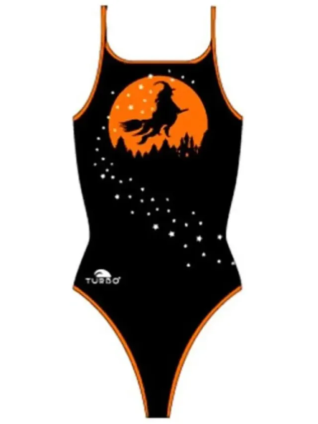 Turbo Halloween Witch Zwemkleding Zwart XL Vrouw Black