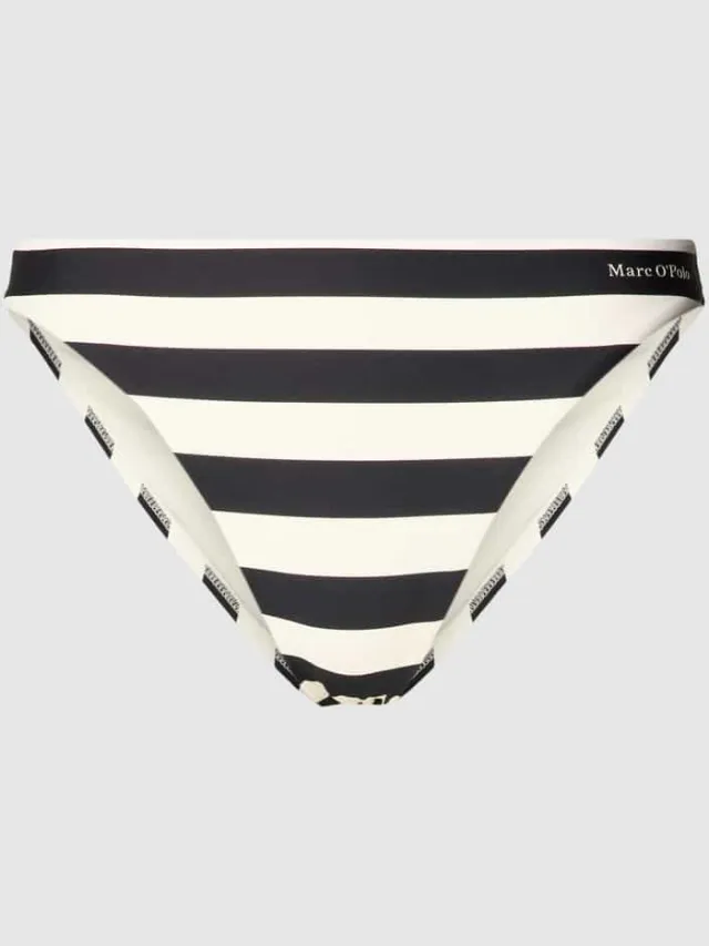 Marc O'Polo Bikinibroekje met streepmotief Zwart