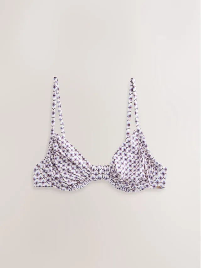 Next Dames - Bikinitop met beugel zonder vulling - Crème Cream Geometric