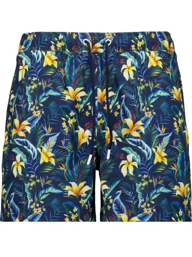 Ragman zwemshorts donkerblauw bedrukt