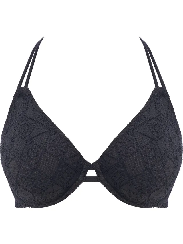 Freya NOMAD NIGHTS UW HALTER BIKINI TOP Dames Bikinitopje - Black zwart