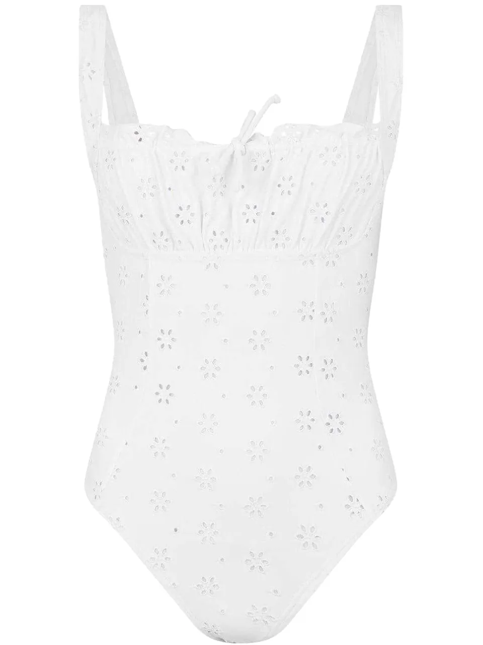 Jack Wills Dames/Dames Broderie Eendelig Zwempak met Bloemmotief (Zeezout) beige, foto 2