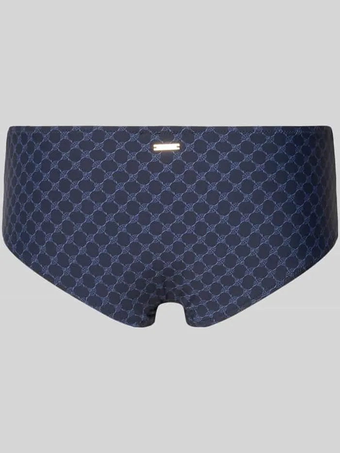 Joop! slim fit bikinibroekje met logo-applicatie model 'Cortina' donkerblauw, foto 2