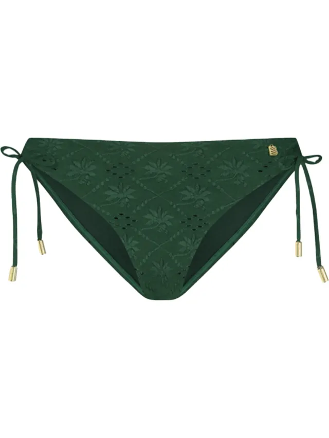 Beachlife Green Embroidery Dames Bikinibroekje Donkergroen, Groen