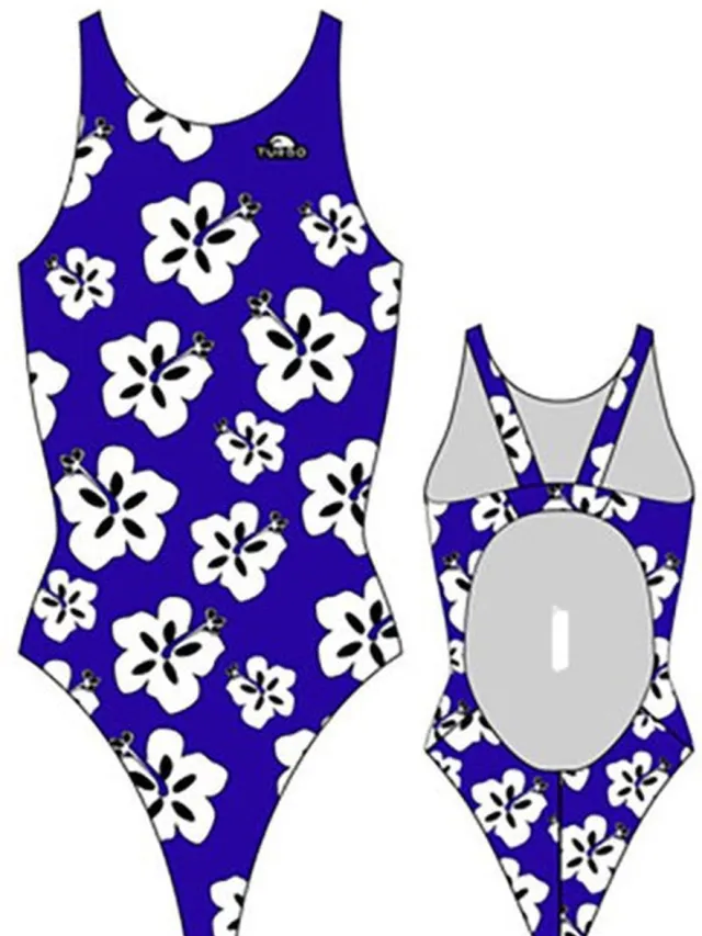 Turbo Hawai Pro Resist Zwemkleding Blauw 7-8 Years Meisje Royal / White