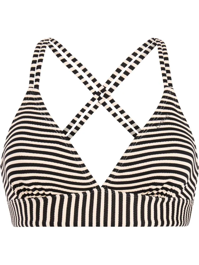 Protest MIXSuperol - Triangel bikini top Dames - Koordsluiting - Uitneembare vulling - Normale pasvorm - Crème Kit Offwhite