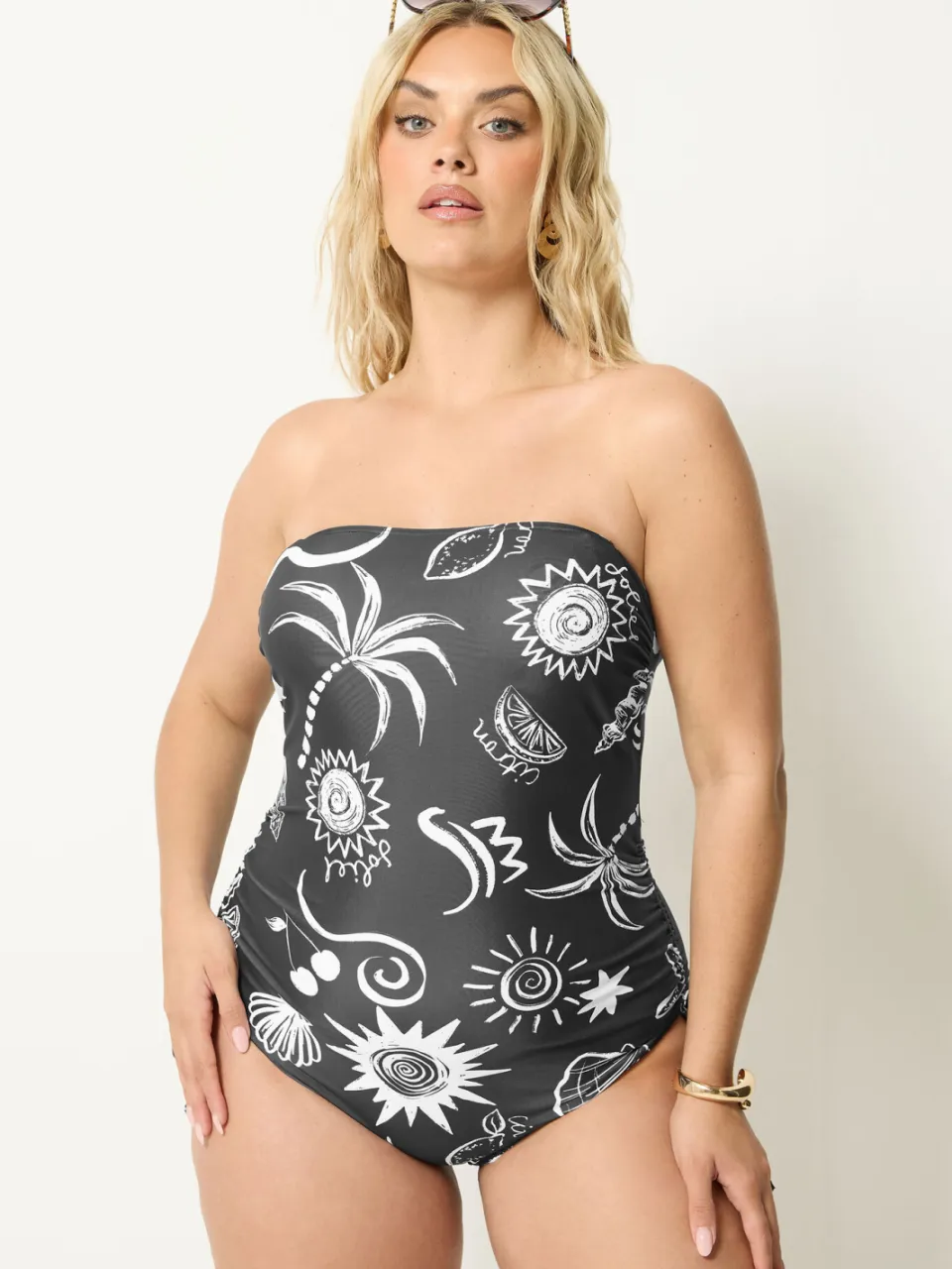Yours Zwart Hemels Bandeau Zwempak, foto 2