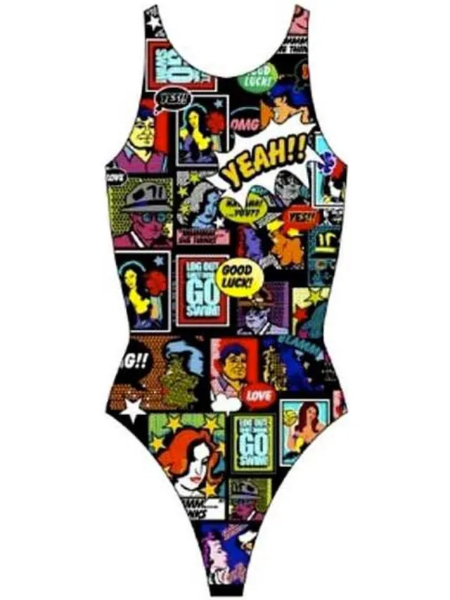 Turbo Yeah Comic Zwemkleding Veelkleurig 5-6 Years Meisje Multicolor