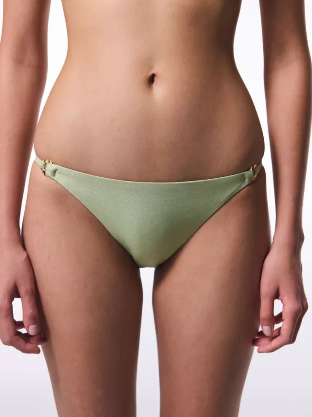 Penti Hoge Taille Effen Bikini Onderstukken Saliegroen