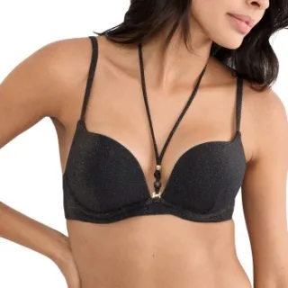 Triumph Summer Sunset WHU Sweet Heart Bikini Top Zwart,Blauw