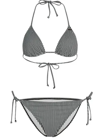 O'Neill Dames bikini set capri bondey zwart/wit gestreept, foto 2