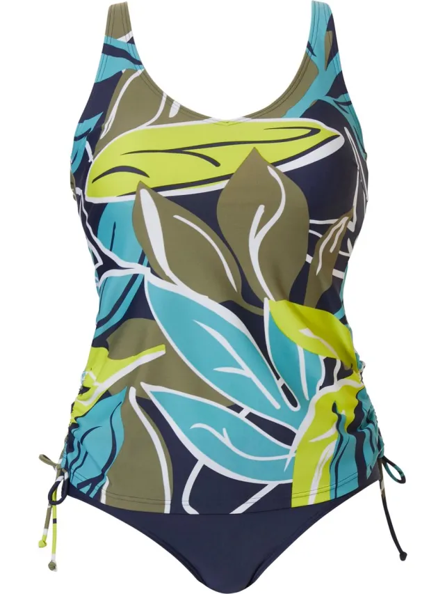 Pastunette Beach - Floral Leaves - Tankiniset - Blauw/Groen