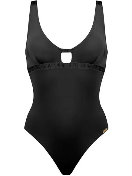 WATERCULT Women's Shimmering Solids Swimsuit - Badpak - Cup: B, zwart