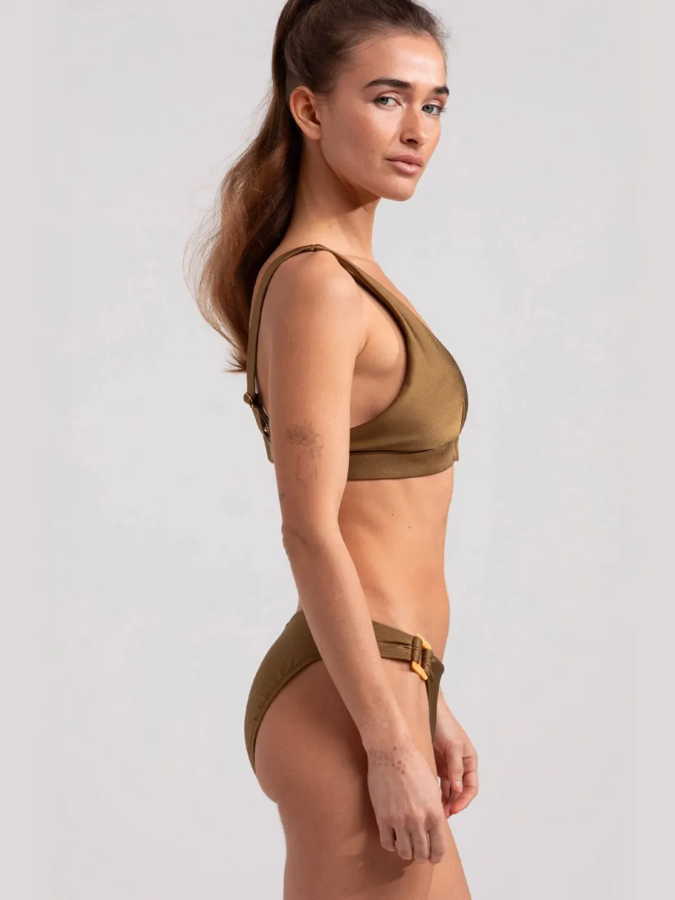 Sam Friday Flood voorgevormde triangel bikinitop kaki, foto 3