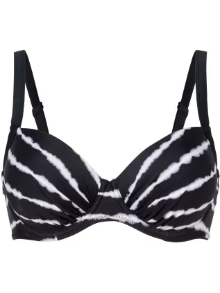 Wiki Kreta Unpadded Full Cup Bikini Top Zwart,Versch.kleure/Patroon,Wit