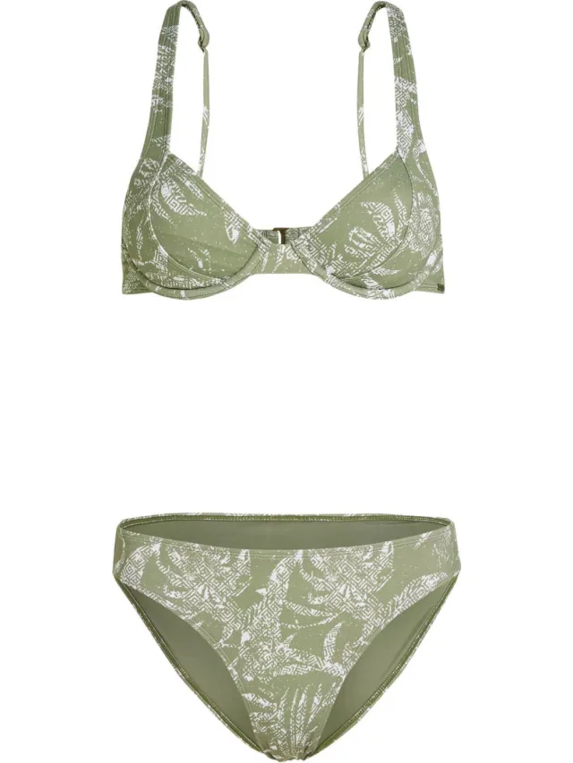 O'Neill voorgevormde beugel bikini set Saltwater Elsie Rita groen/wit