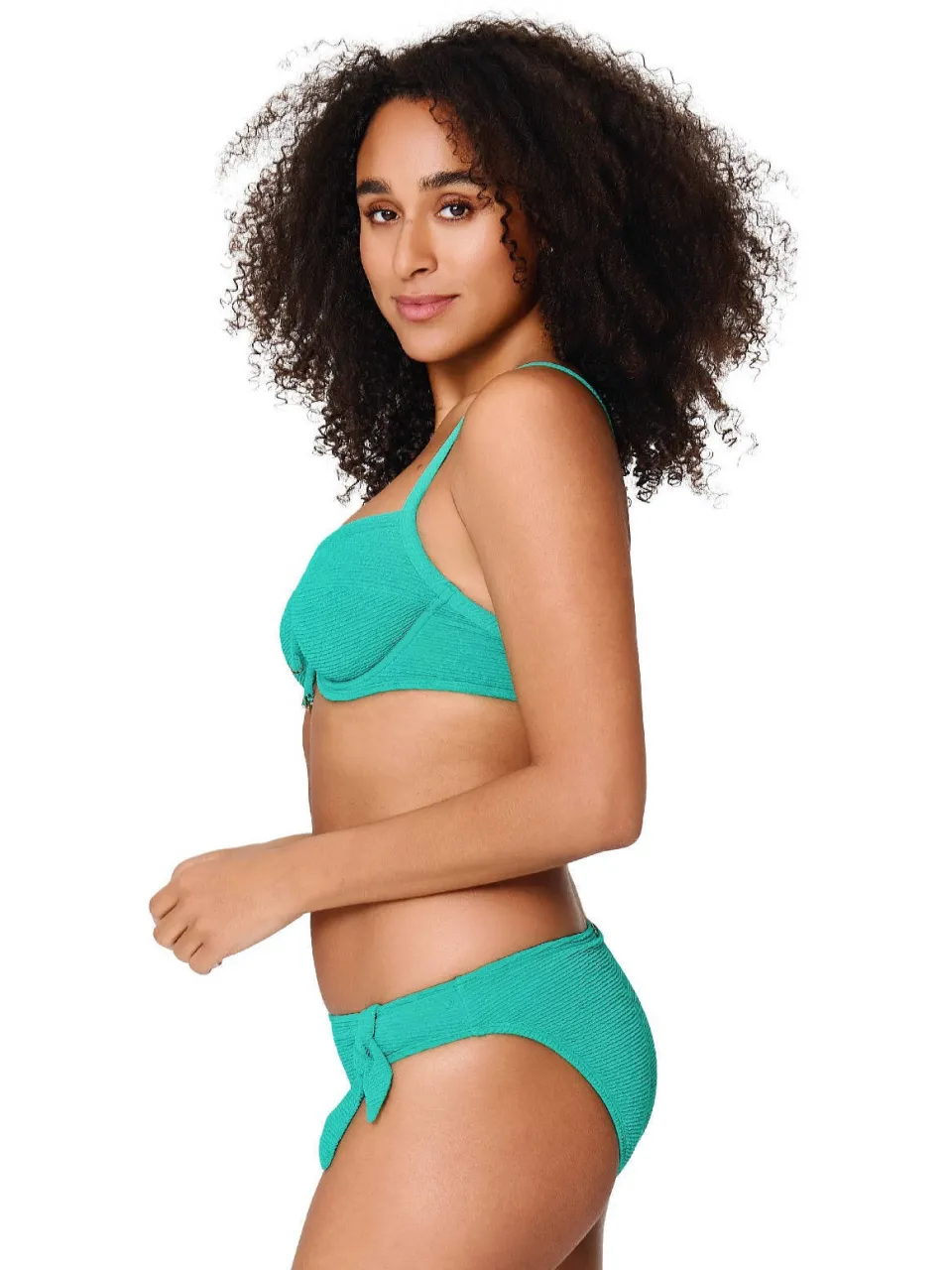 Lingadore bikinibroekje met textuur groen, foto 5