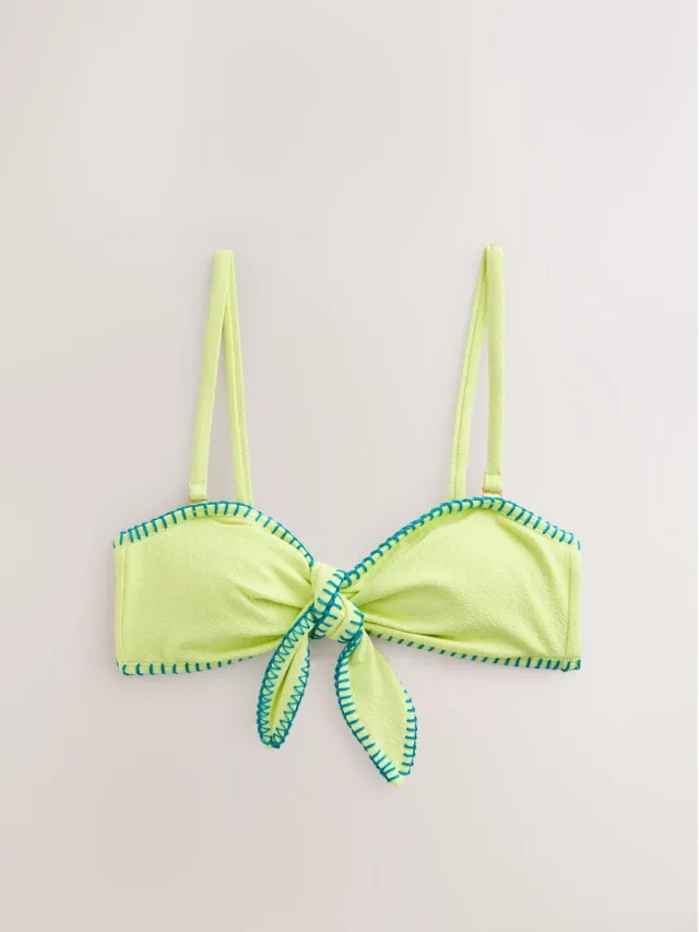 Next Dames - Bandeau-bikinitop - Geel Yellow/Green Whipstitch