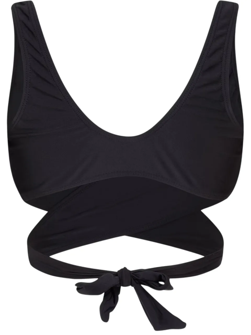 Brave Soul Bikinitop voor dames met overslag aan de voorkant (Zwart), foto 2