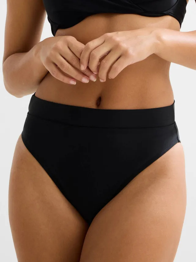 BEACHWAVE high waist bikinibroekje zwart