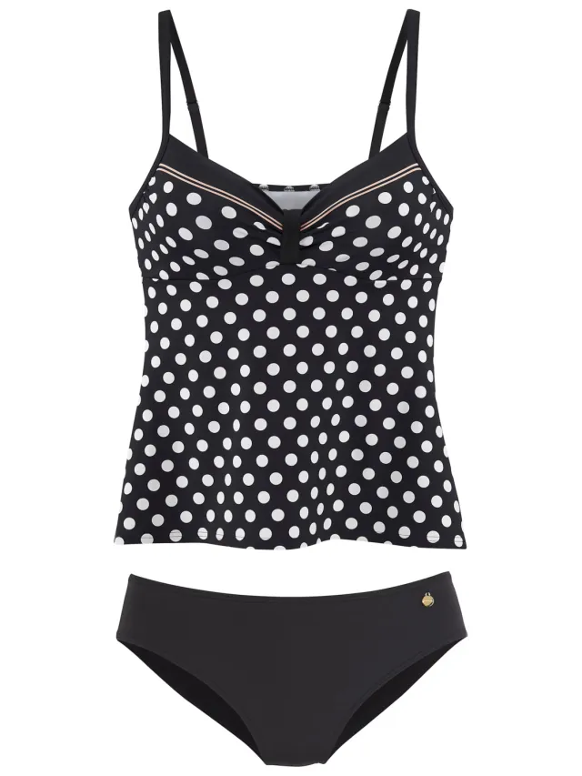 Beugeltankini zwart crème, foto 2
