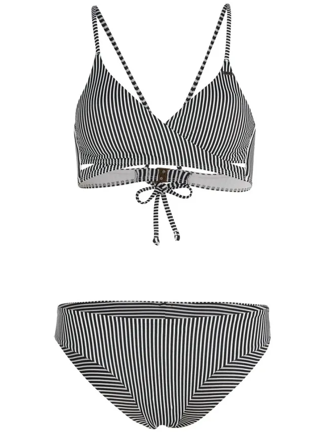 O'Neill Dames Bikini Set Baay Maoi Zwart/Wit Gestreept