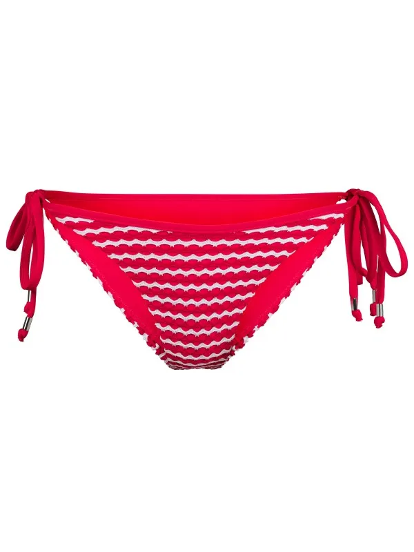 Seafolly Women's Mesh Effect Tie Side Rio Pant - Bikinibroekje, rood/roze
