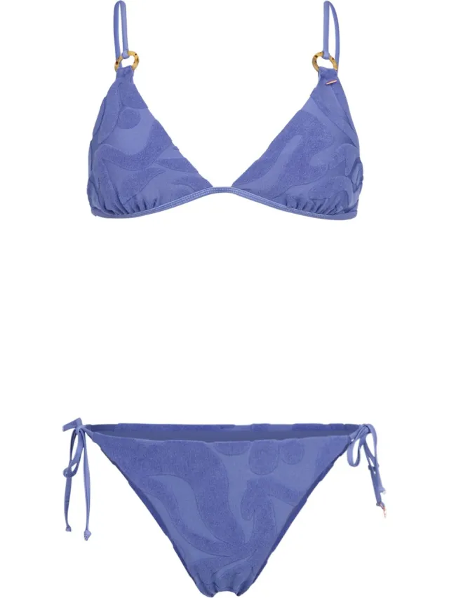 Brunotti Sunanda-Jacquard - Bikini Marlin Blue - Triangel Bikini Set Dames - Small Coverage - 42