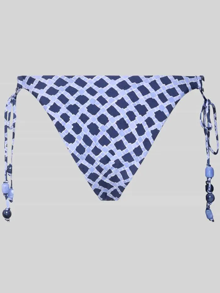 Seafolly Bikinibroekje met vetersluiting aan de zijkant model 'MARSEILLE' blauw, foto 2
