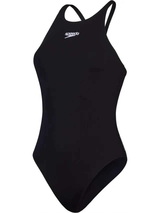 Speedo Dames/Dames Endurance+ Rond Hals Eèn Stuk Zwempak (Zwart)