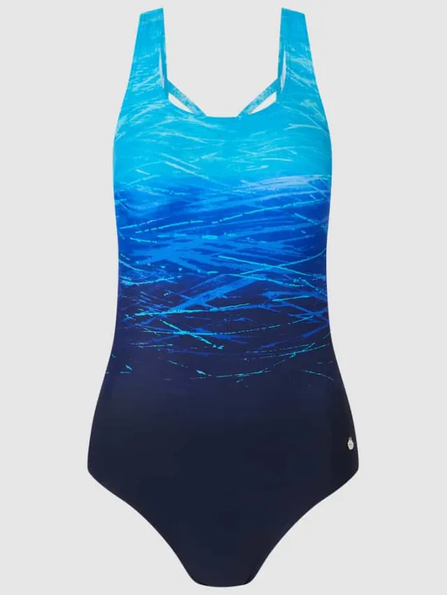 Lascana Badpak met rugdecolleté blauw, foto 2