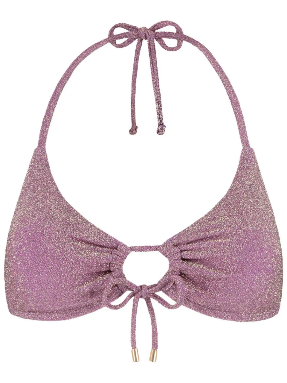 Beachlife voorgevormde halter bikinitop met lurex oudroze, foto 2