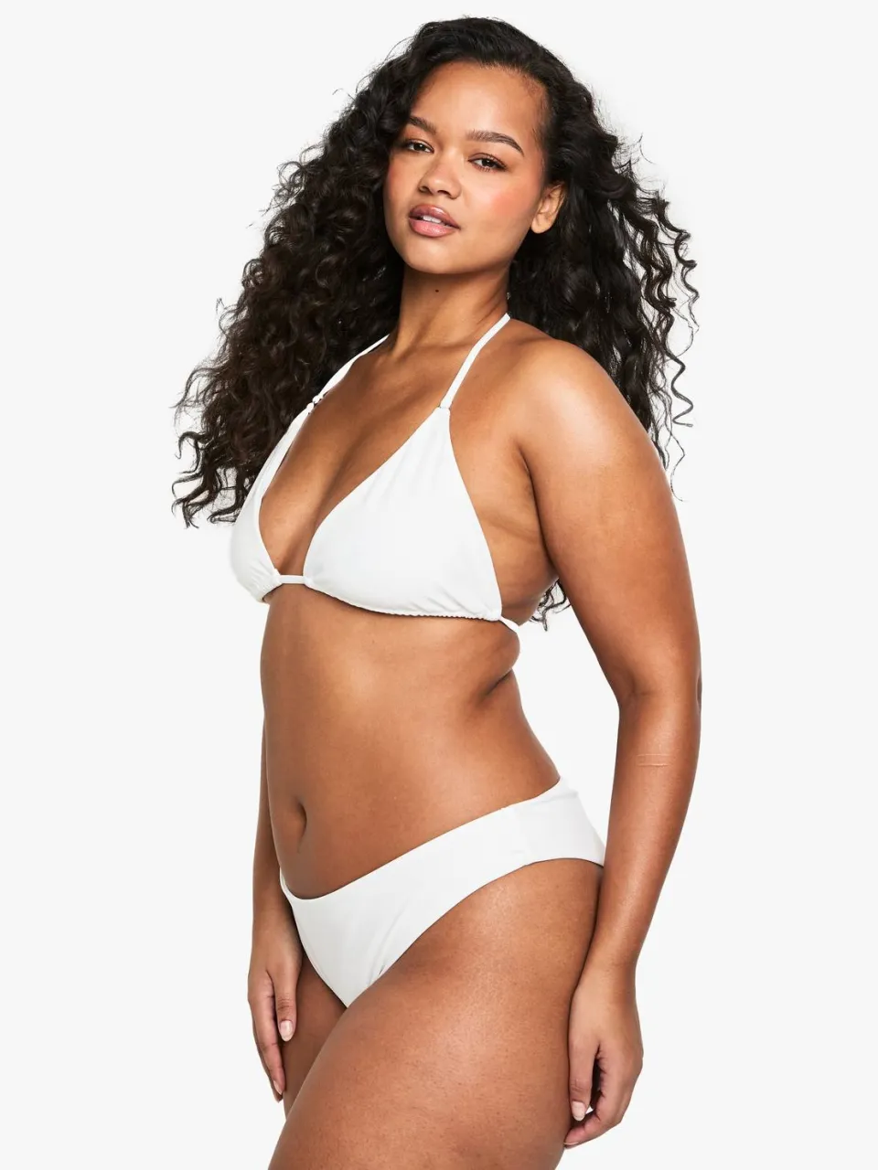 boohoo Dames Plus Swimwear Essentials High Waist Brief wit, foto 2
