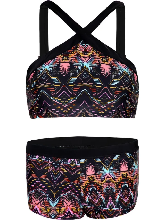 La V Bikini hipsterbroekje en croptop met brede bandje Ibiza 152-158