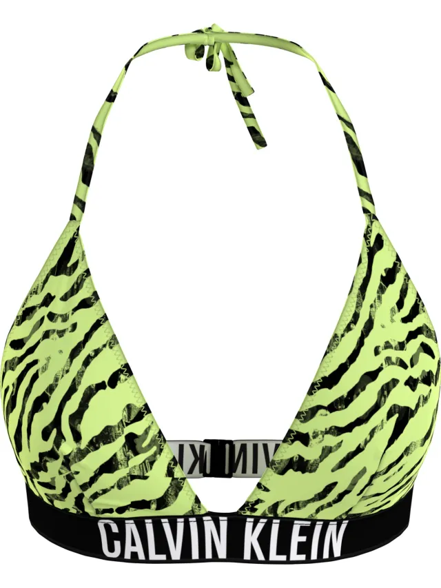 Calvin Klein Triangle Bikinitop dames Geel dessin