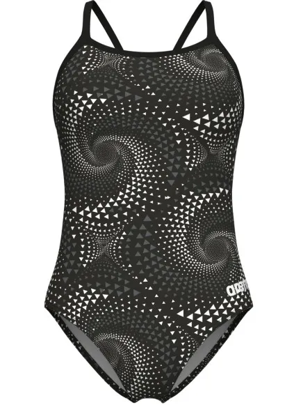 Arena Fireflow Lightdrop Back badpak zwart Grijs/Zwart