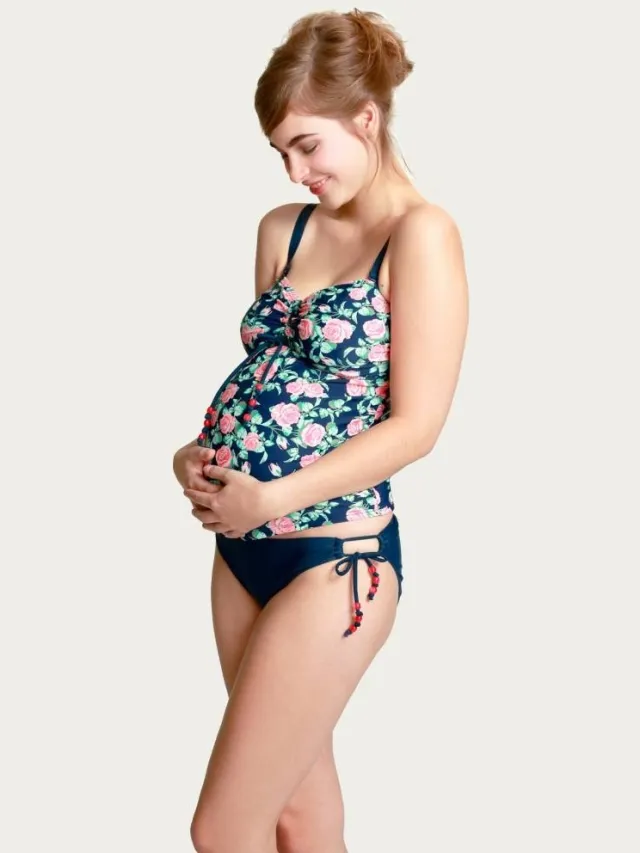Petit Amour Cameron zwangerschapstankini marineblauw